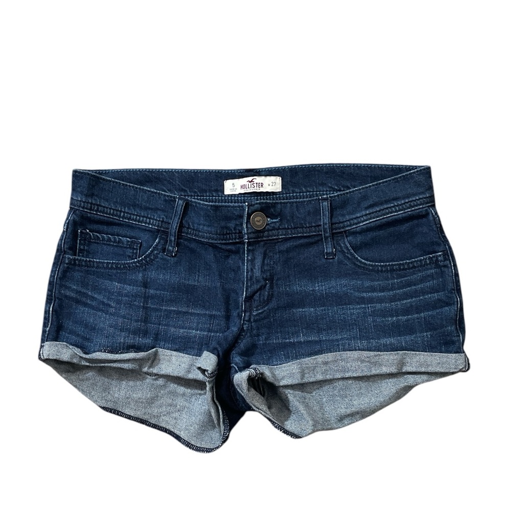 C38- Hollister Women's size 5 Blue Denim Shorts